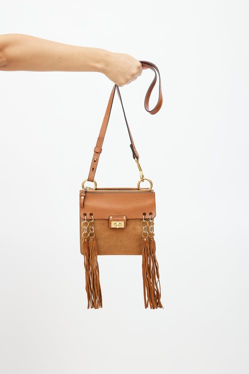 Chloé Brown Jade Suede Tassel Bag