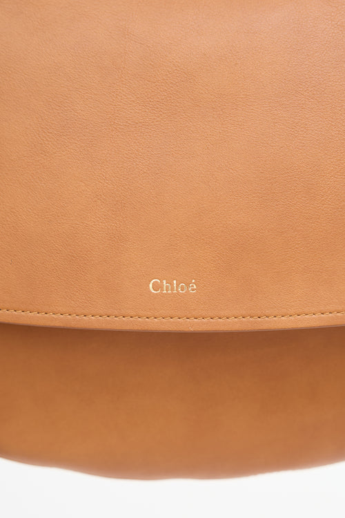 Chloé Brown Leather Kiss Bag