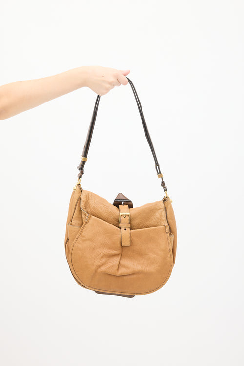 Chloé Brown Leather Messenger Bag