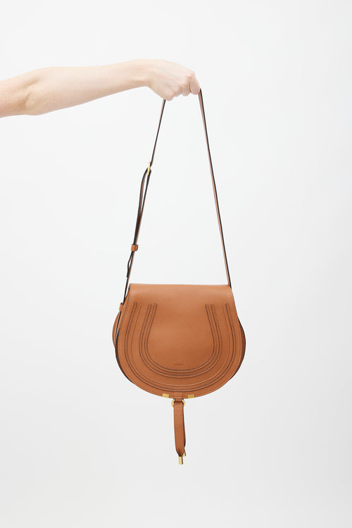 Chloé Brown Leather Marcie Shoulder Bag