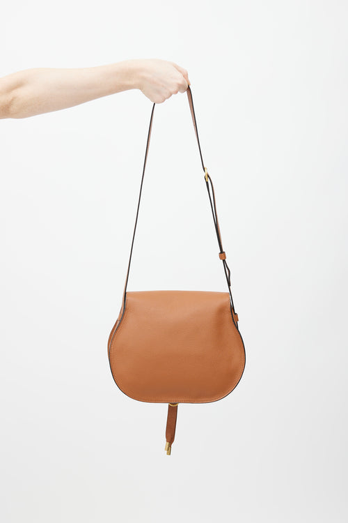 Chloé Brown Leather Marcie Shoulder Bag