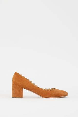 Chloé Brown Suede Lauren Pump