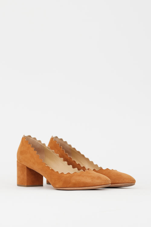 Chloé Brown Suede Lauren Pump