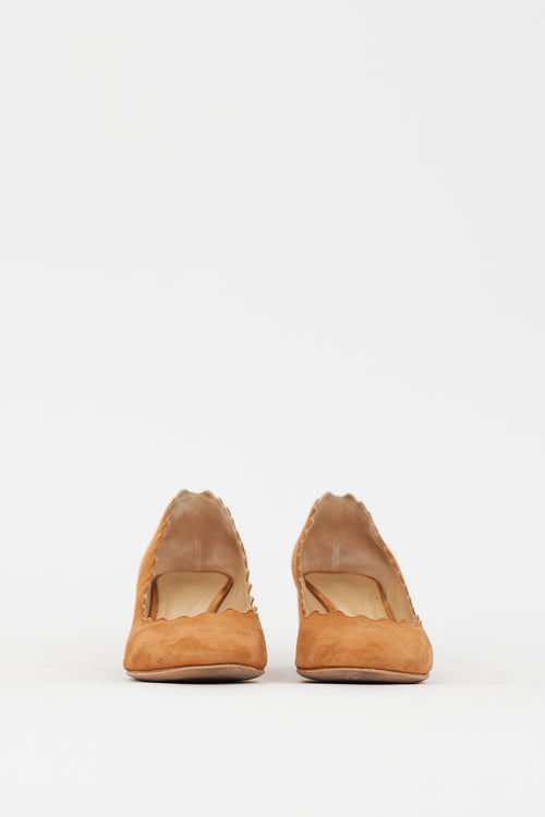 Chloé Brown Suede Lauren Pump