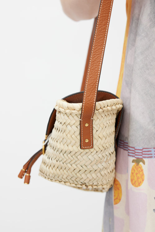 Chloé Brown Woven Marcie Shoulder Bag