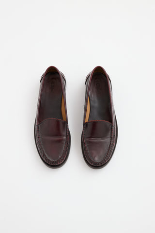 Chloé Burgundy Leather Loafer