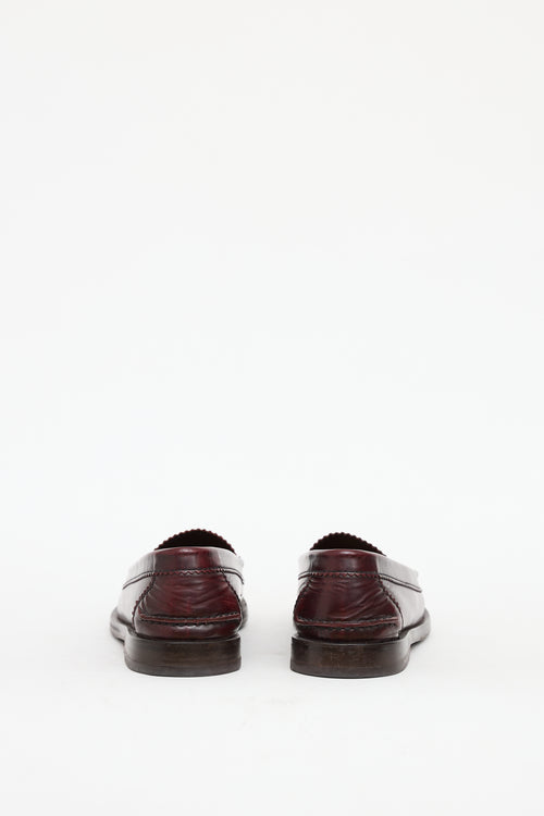 Chloé Burgundy Leather Loafer