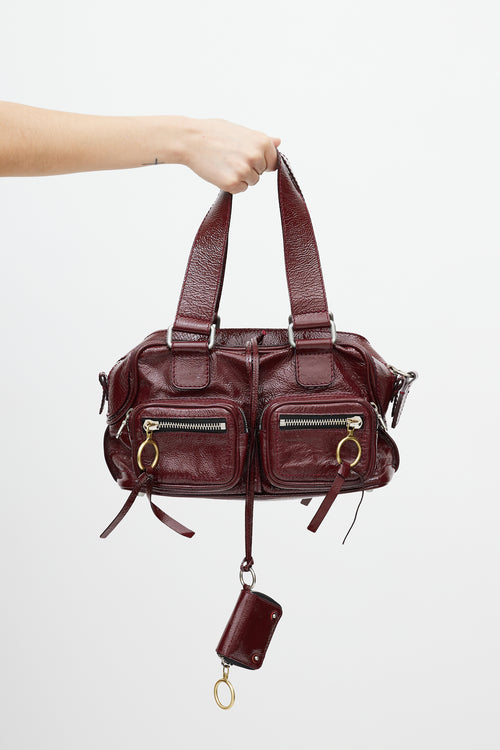 Chloé Burgundy Patent Leather Bag