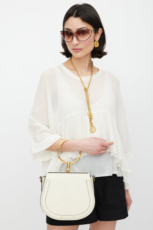 Chloé Cream 
Gold Leather Nile Bag