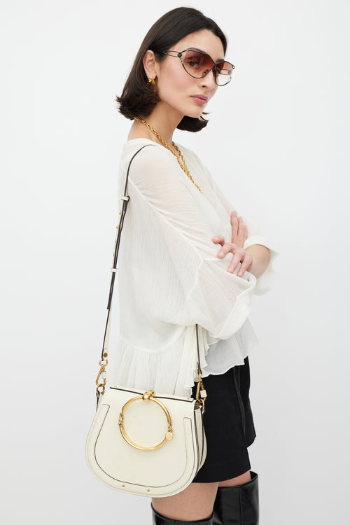 Chloé Cream 
Gold Leather Nile Bag