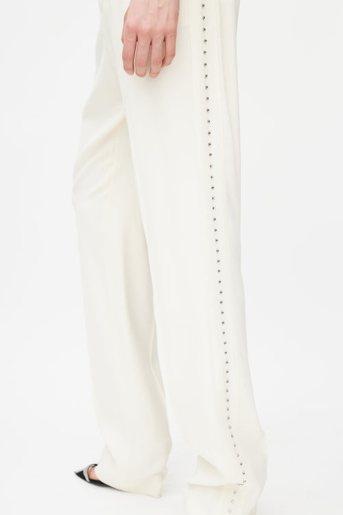 Chloé Cream Silk Rhinestone Co-Ord Set