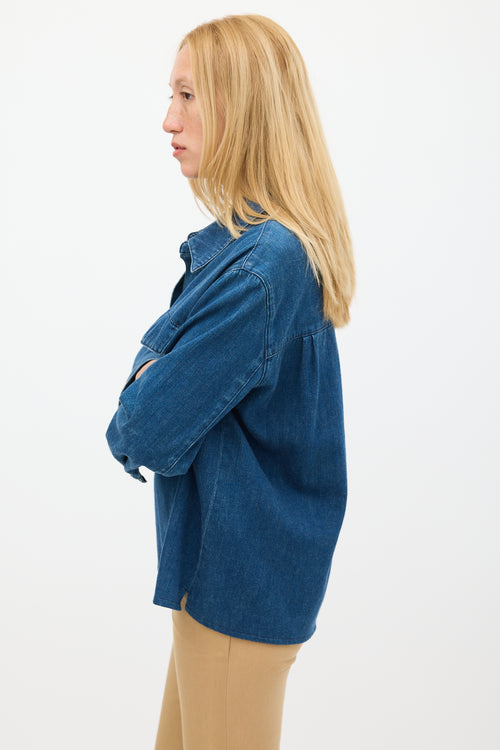 Chloé Dark Wash Denim Two Pocket Top