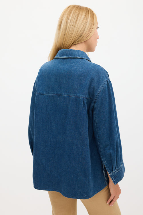 Chloé Dark Wash Denim Two Pocket Top