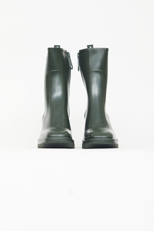 Chloé Dark Green Rubber Betty Rain Boot