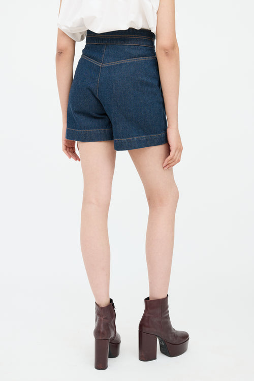 Button High Rise Shorts