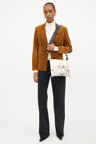 Chloé Cream 
Multi Colour Roy Print Clutch Bag