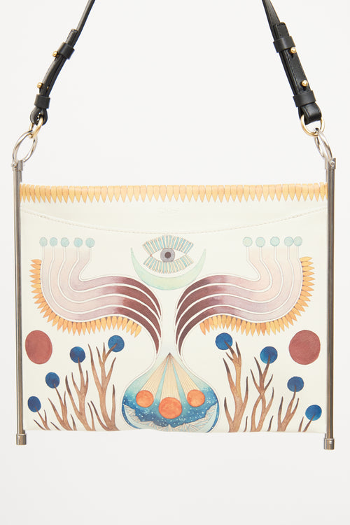 Chloé Cream 
Multi Colour Roy Print Clutch Bag