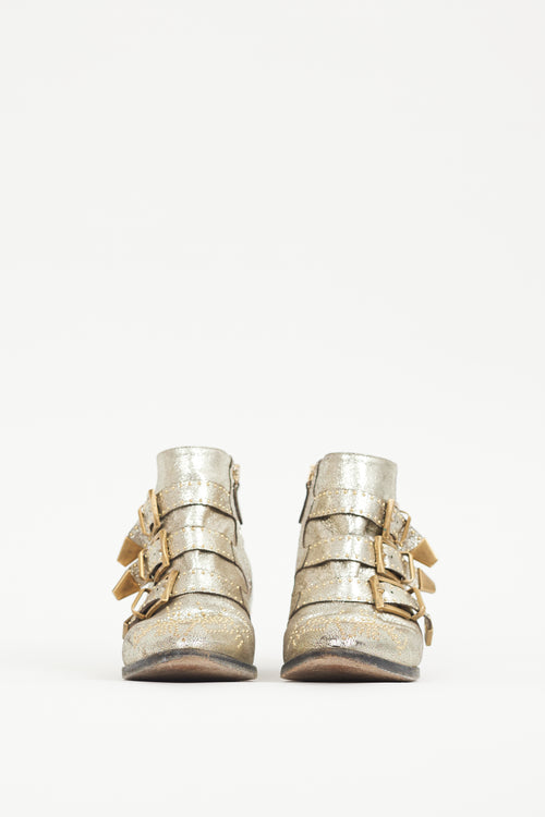 Chloé Silver 
Gold Susanna Studded Boot