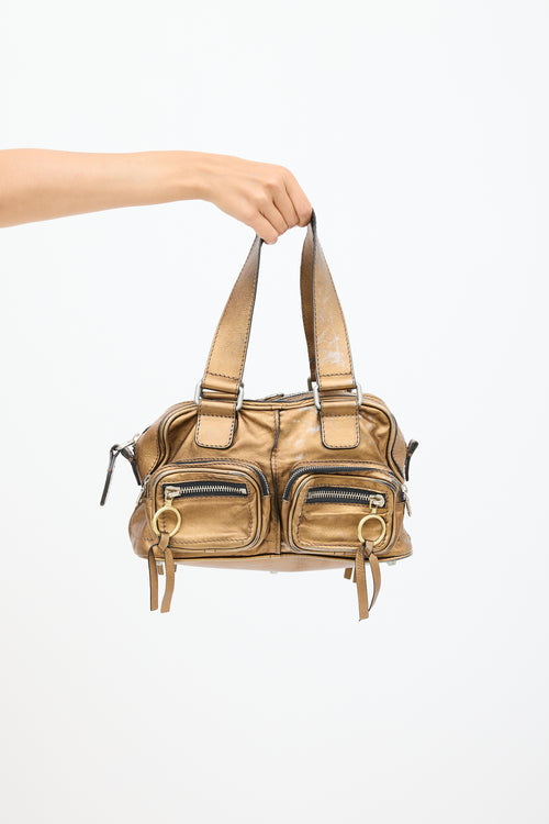 Chloé Gold Metallic Leather Betty Bag