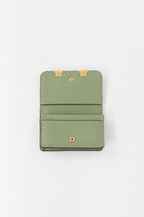 Chloé Green Leather Small Marcie Wallet