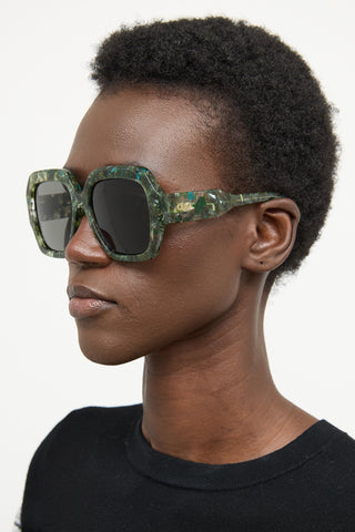 Chloé CH0154S Green Sunglasses