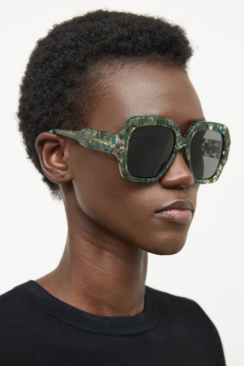 Chloé CH0154S Green Sunglasses