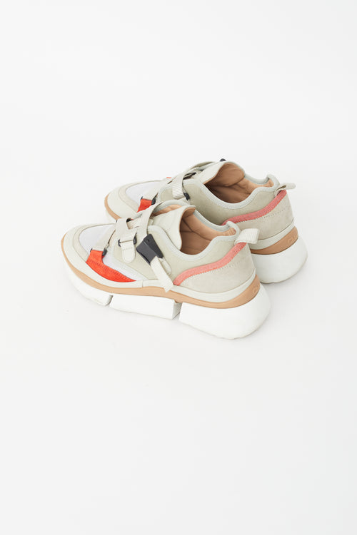 Chloé Grey 
Multicolour Leather Sonnie Sneaker