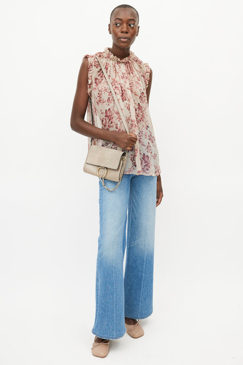 Chloé Grey Faye Suede Shoulder Bag