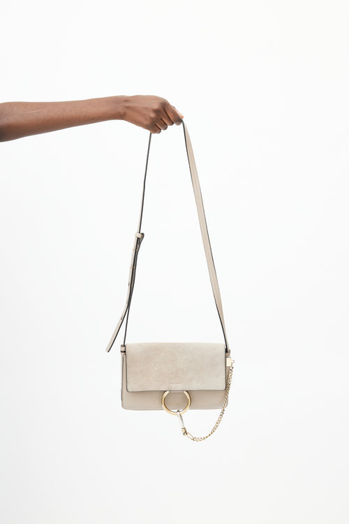 Chloé Grey Faye Suede Shoulder Bag