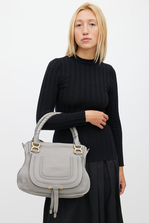 Chloé Grey 
Gold Marcie Leather Bag