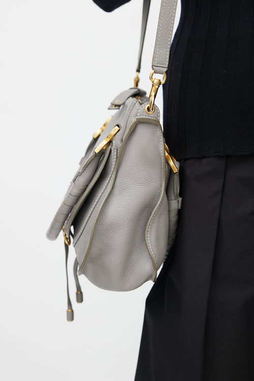 Chloé Grey 
Gold Marcie Leather Bag