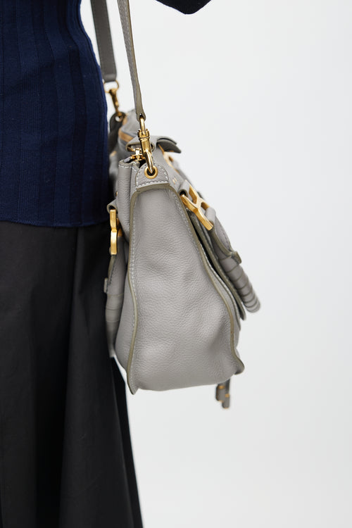 Chloé Grey 
Gold Marcie Leather Bag