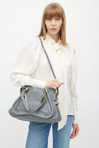 Chloé Grey 
Gold Paraty Leather Bag