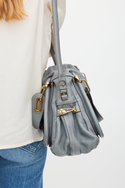 Chloé Grey 
Gold Paraty Leather Bag