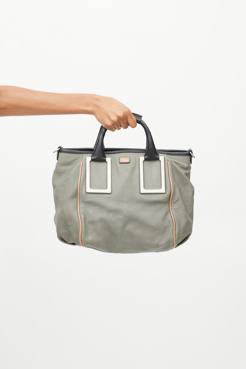 Chloé Grey Leather Ethel Crossbody Bag