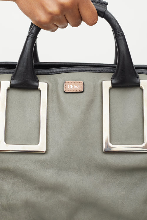 Chloé Grey Leather Ethel Crossbody Bag