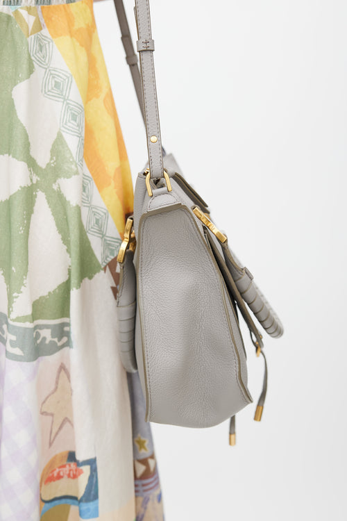 Chloé Grey Medium Leather Marcie Double Carry Shoulder Bag