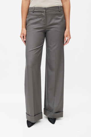 Chloé Grey Wide Leg Trouser