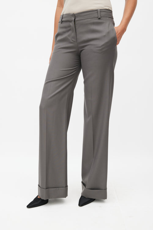 Chloé Grey Wide Leg Trouser