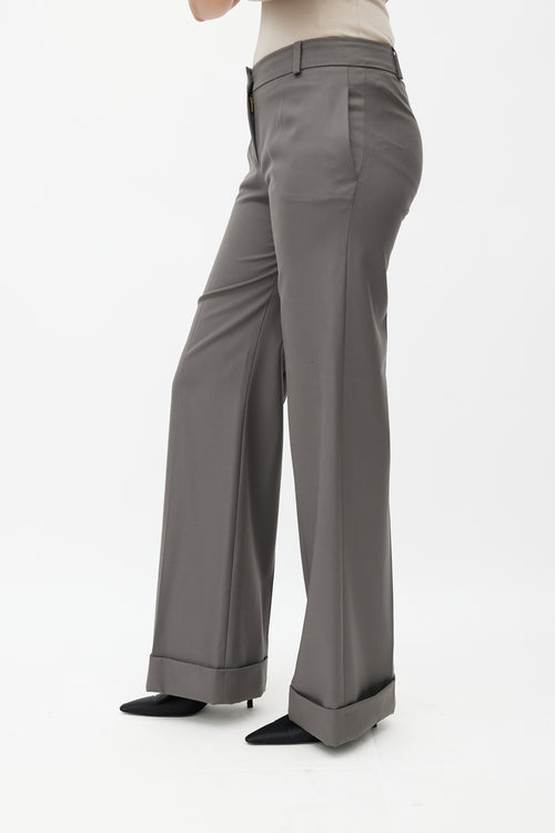 Chloé Grey Wide Leg Trouser