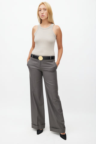 Chloé Grey Wide Leg Trouser