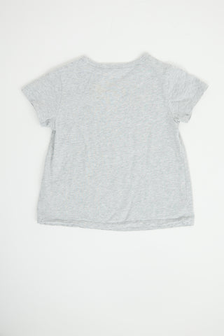  Chloé Grey 
Pink Logo T-shirt