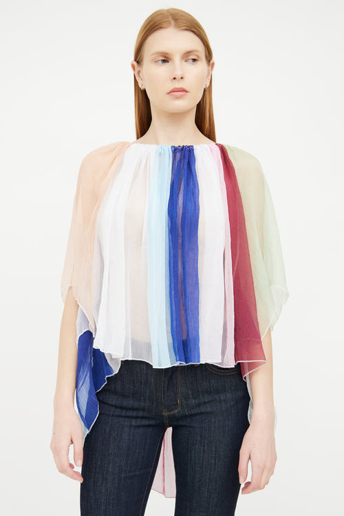 Chloé Sheer Striped Tunic Top