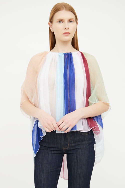 Chloé Sheer Striped Tunic Top