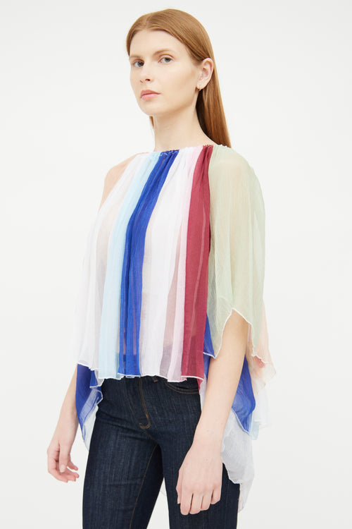 Chloé Sheer Striped Tunic Top