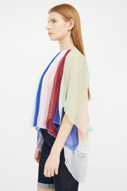 Chloé Sheer Striped Tunic Top