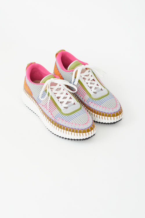 Chloé Multicolour Woven Mesh Nama Sneaker