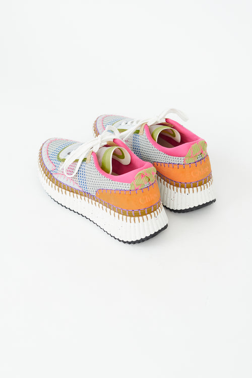 Chloé Multicolour Woven Mesh Nama Sneaker