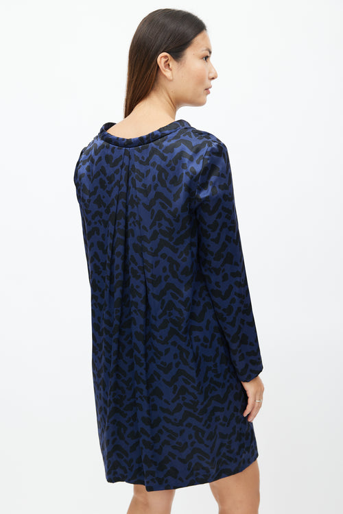 Chloé Navy 
Black Silk Dress