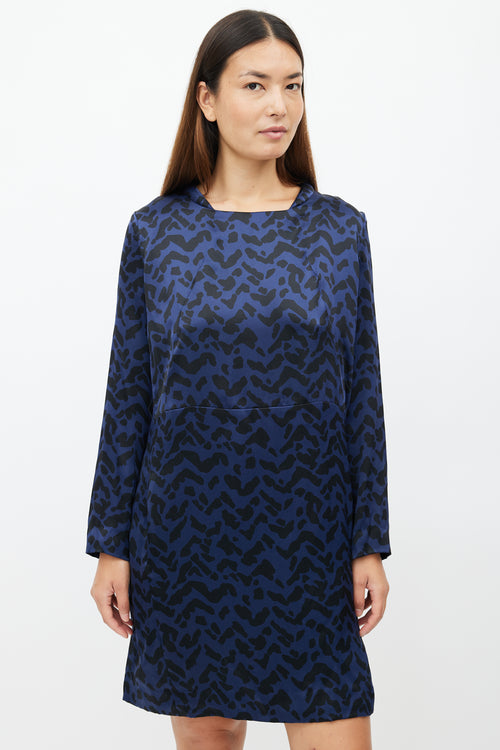 Chloé Navy 
Black Silk Dress